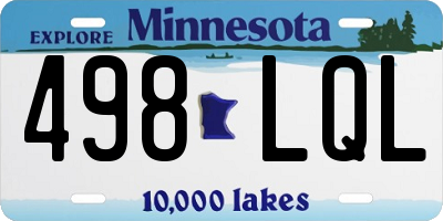 MN license plate 498LQL