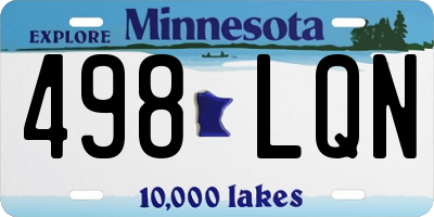 MN license plate 498LQN