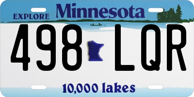 MN license plate 498LQR