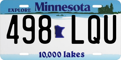 MN license plate 498LQU