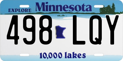 MN license plate 498LQY