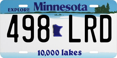 MN license plate 498LRD