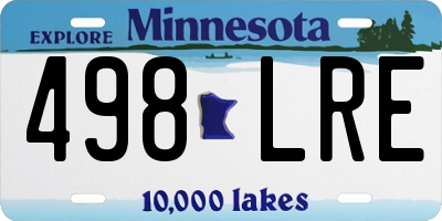 MN license plate 498LRE
