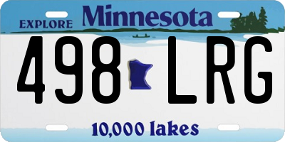 MN license plate 498LRG