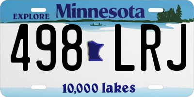 MN license plate 498LRJ