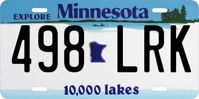 MN license plate 498LRK