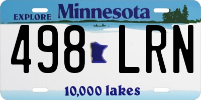MN license plate 498LRN