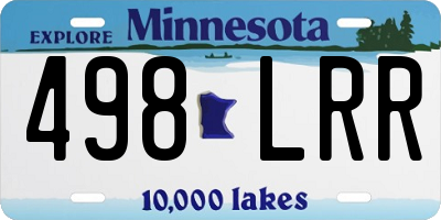 MN license plate 498LRR