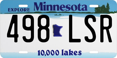 MN license plate 498LSR
