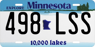 MN license plate 498LSS