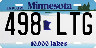 MN license plate 498LTG