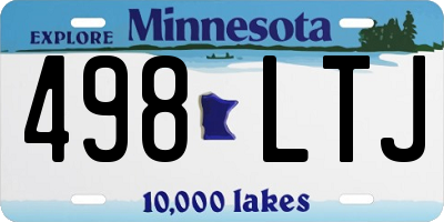 MN license plate 498LTJ