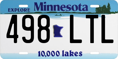 MN license plate 498LTL