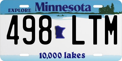 MN license plate 498LTM