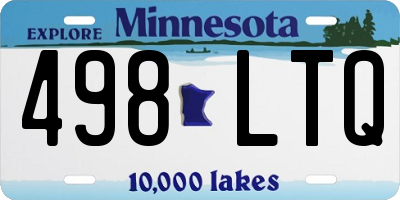 MN license plate 498LTQ