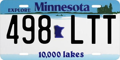 MN license plate 498LTT