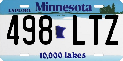 MN license plate 498LTZ