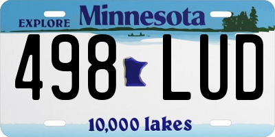 MN license plate 498LUD