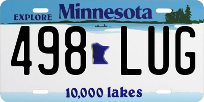 MN license plate 498LUG