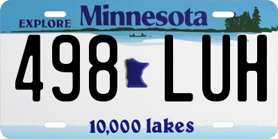 MN license plate 498LUH