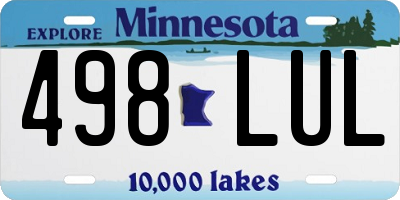 MN license plate 498LUL