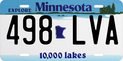 MN license plate 498LVA