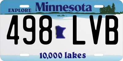 MN license plate 498LVB