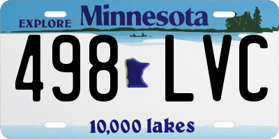 MN license plate 498LVC