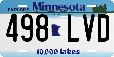 MN license plate 498LVD