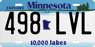 MN license plate 498LVL