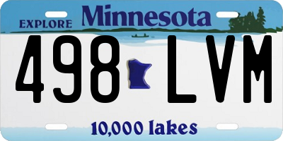 MN license plate 498LVM
