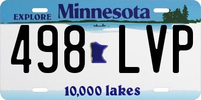 MN license plate 498LVP