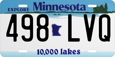 MN license plate 498LVQ