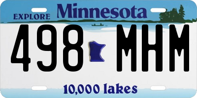 MN license plate 498MHM