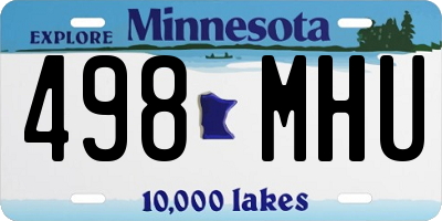MN license plate 498MHU