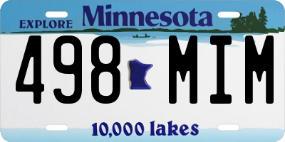 MN license plate 498MIM