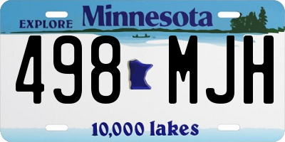MN license plate 498MJH
