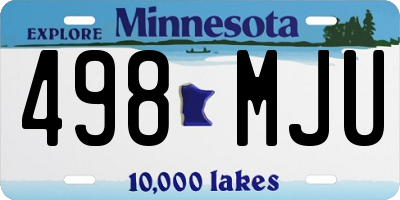 MN license plate 498MJU