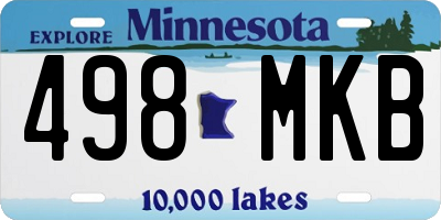MN license plate 498MKB