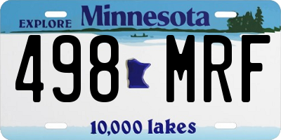 MN license plate 498MRF