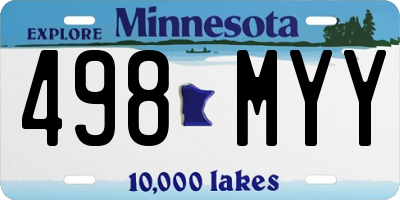 MN license plate 498MYY