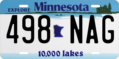 MN license plate 498NAG