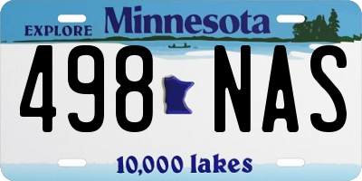 MN license plate 498NAS