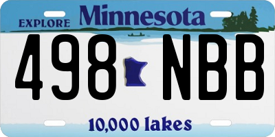 MN license plate 498NBB