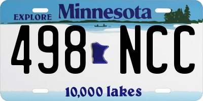 MN license plate 498NCC