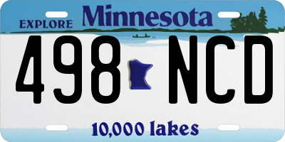 MN license plate 498NCD