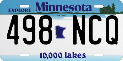 MN license plate 498NCQ