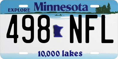 MN license plate 498NFL