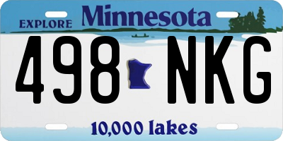 MN license plate 498NKG
