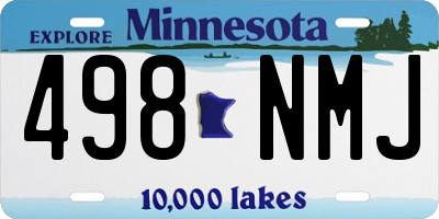 MN license plate 498NMJ